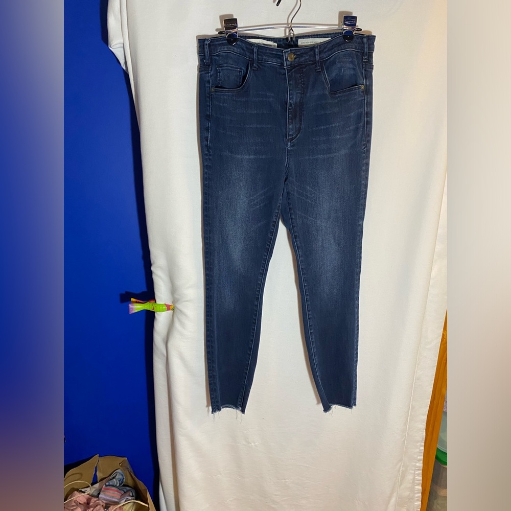 Pilcro And The Letterpress Ultra High-Rise Skinny Blue Jeans, size 31